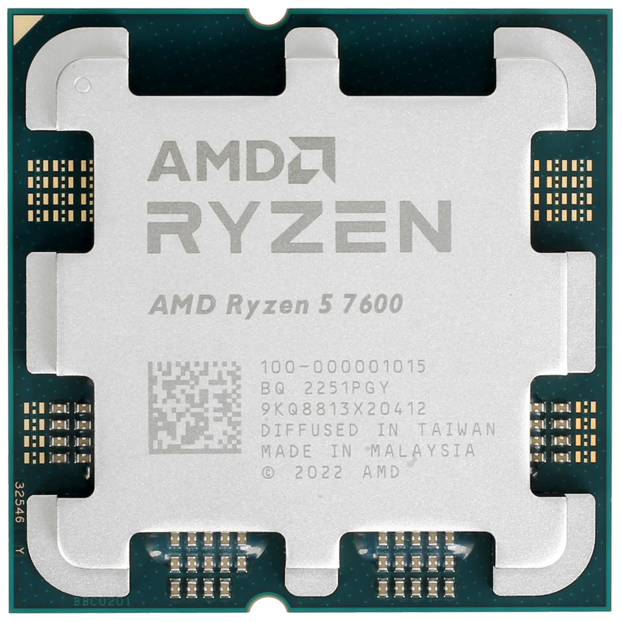 Центральный Процессор AMD RYZEN 5 7600 OEM (Raphael, 5nm, C6/T12, Base 3,8GHz, Turbo 5,1GHz, RDNA 2 Graphics, L3 32Mb, TDP 65W, SAM5)