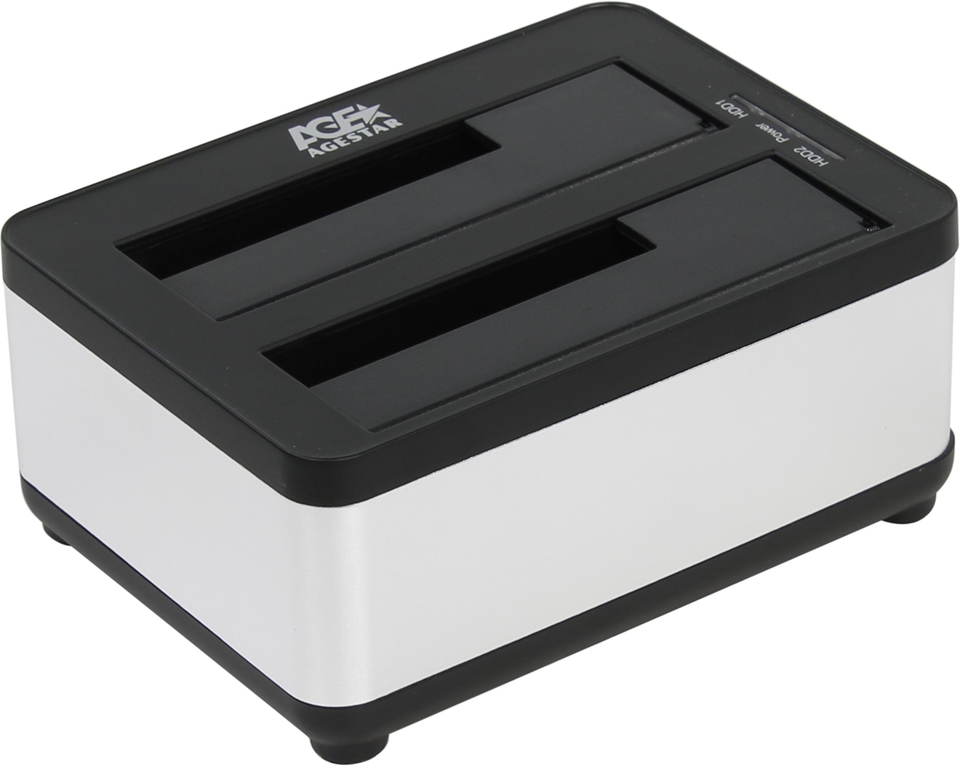 AgeStar <3UBT8-Silver> SATA Docking Station (для подключения  2x3.5"/2.5"SATA HDD, USB3.0)