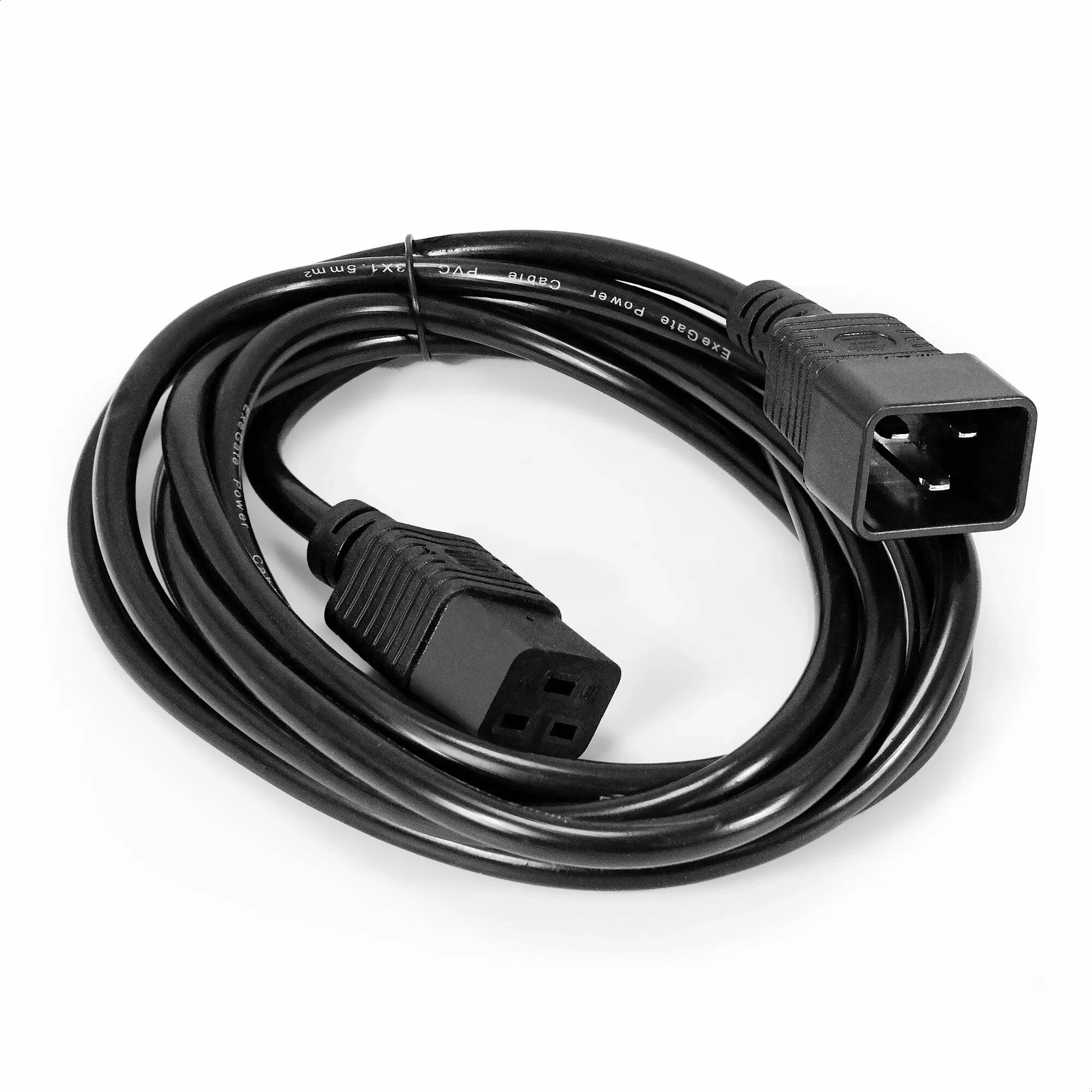 Exegate EP280668RUS Кабель питания ExeGate Power PC-10P (Евровилка угловая Schuko->С13) VDE-250V-3*1.0mm2, медь, черный, 10м.