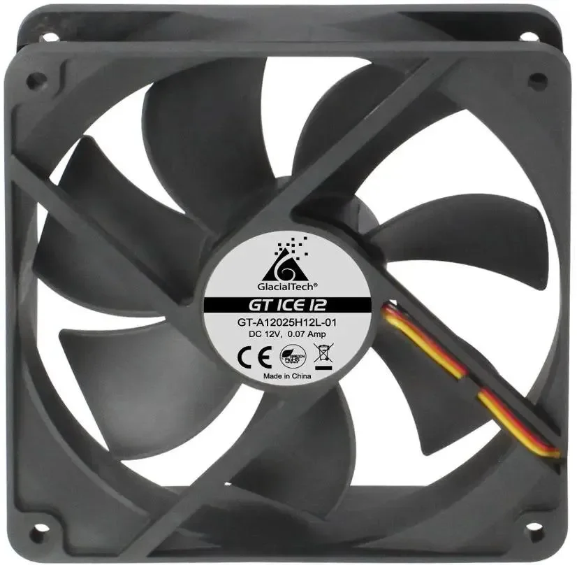 120mm Glacialtech GT ICE 12 120x120mm 3-pin 4-pin (Molex)19dB 117gr Ret