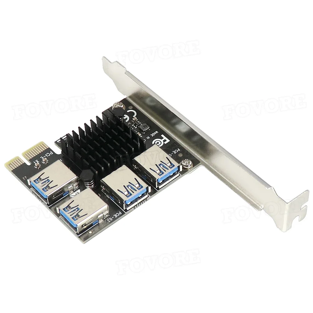 Райзер-карта PCI-E-4USB