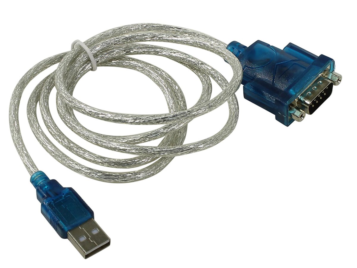 ORIENT Кабель-адаптер  USS-112, USB Am to RS232 DB9M (WCH CH340, поддержка Win 8.x/10), длина 1.2м, крепеж разъема - гайки