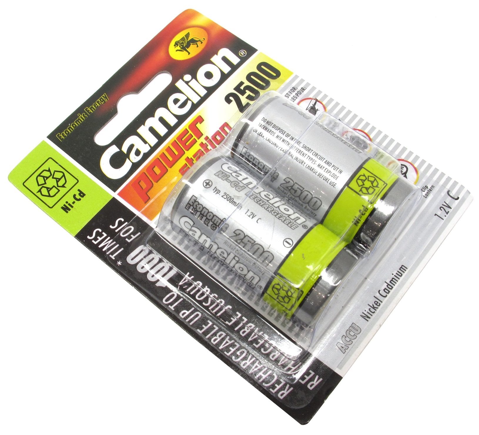 Аккумулятор Camelion NC-C2500  (1.2V, 2500mAh)  NiCd, Size "C/Baby"