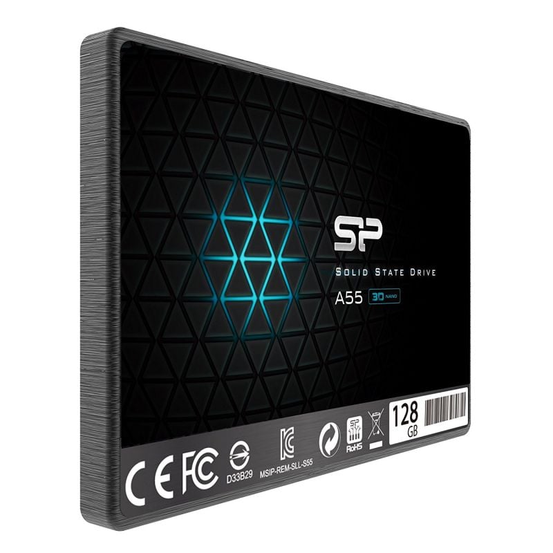 Диск SSD SILICON POWER - Ace A55, для ноутбука, 2.5", 128 ГБ, SATA, 6 Гб/с, speed write-530МБ/с read-560МБ/с, SP128GBSS3A55S25