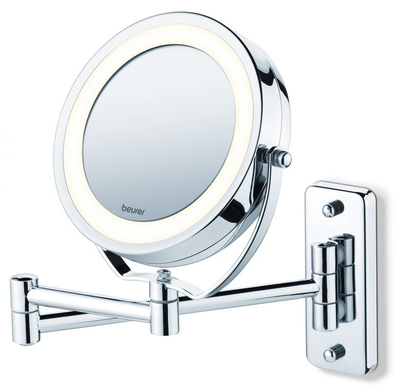 Зеркало косметическое Beurer BS59 d=11см, настенное, с подсветкой, хром