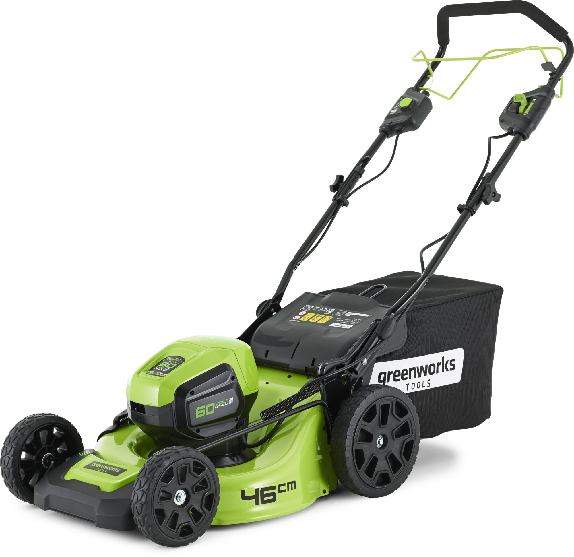 Greenworks Газонокосилка самоходная, аккумуляторная GD60LM46SPK4, {60V, 51 см, бесщеточная, с 1хАКБ 4 А.ч. и ЗУ} [2502907UB]