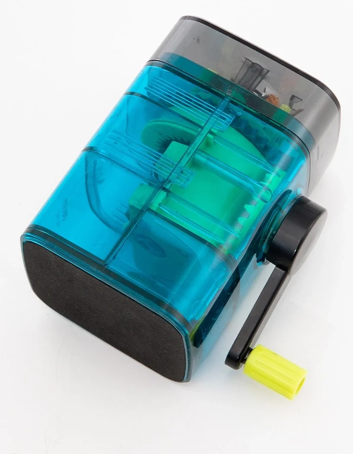 Точилка для карандашей механическая Deli 71162Blue, 1 отверстие, пластик, синий