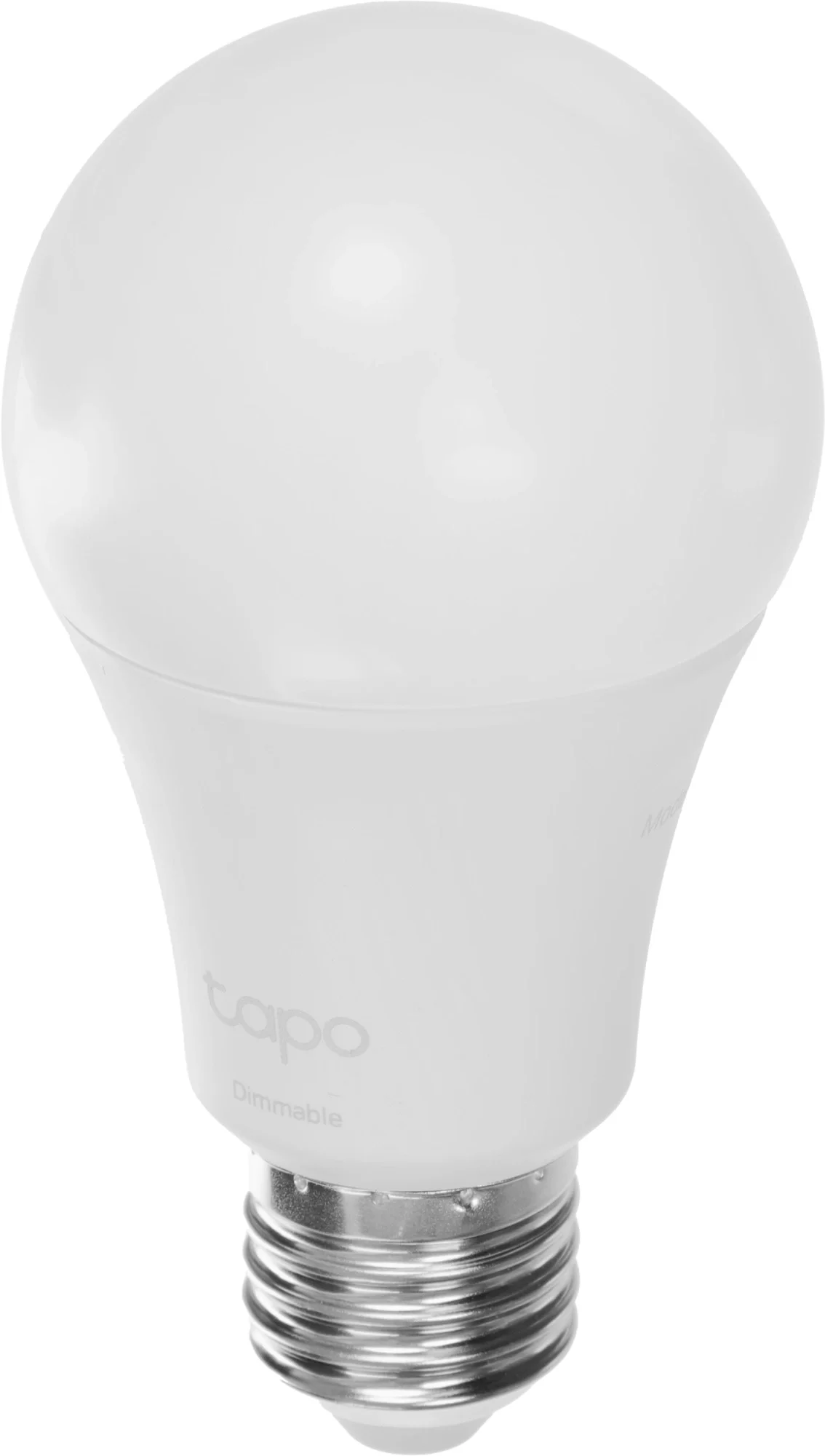 Умная лампа TP-LINK Tapo L510E Wi-Fi, тип A60, цоколь E27, 8,7 Вт, тёплый белый свет 2700 К, 800 лм, диммируемая, Wi-Fi 2,4 ГГц 802.11b/g/n, напряжение 200–240 В, частота 50/60 Гц, работает с Яндекс Алисой / Google Ассистентом, (053468)