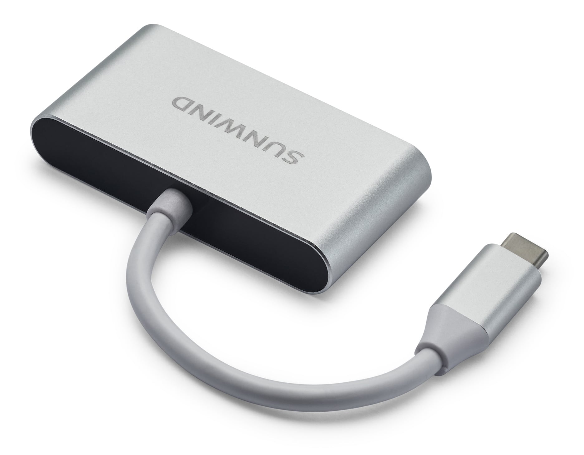 Кардридер SunWind SW-CR051-S, USB Type-C, серебристый