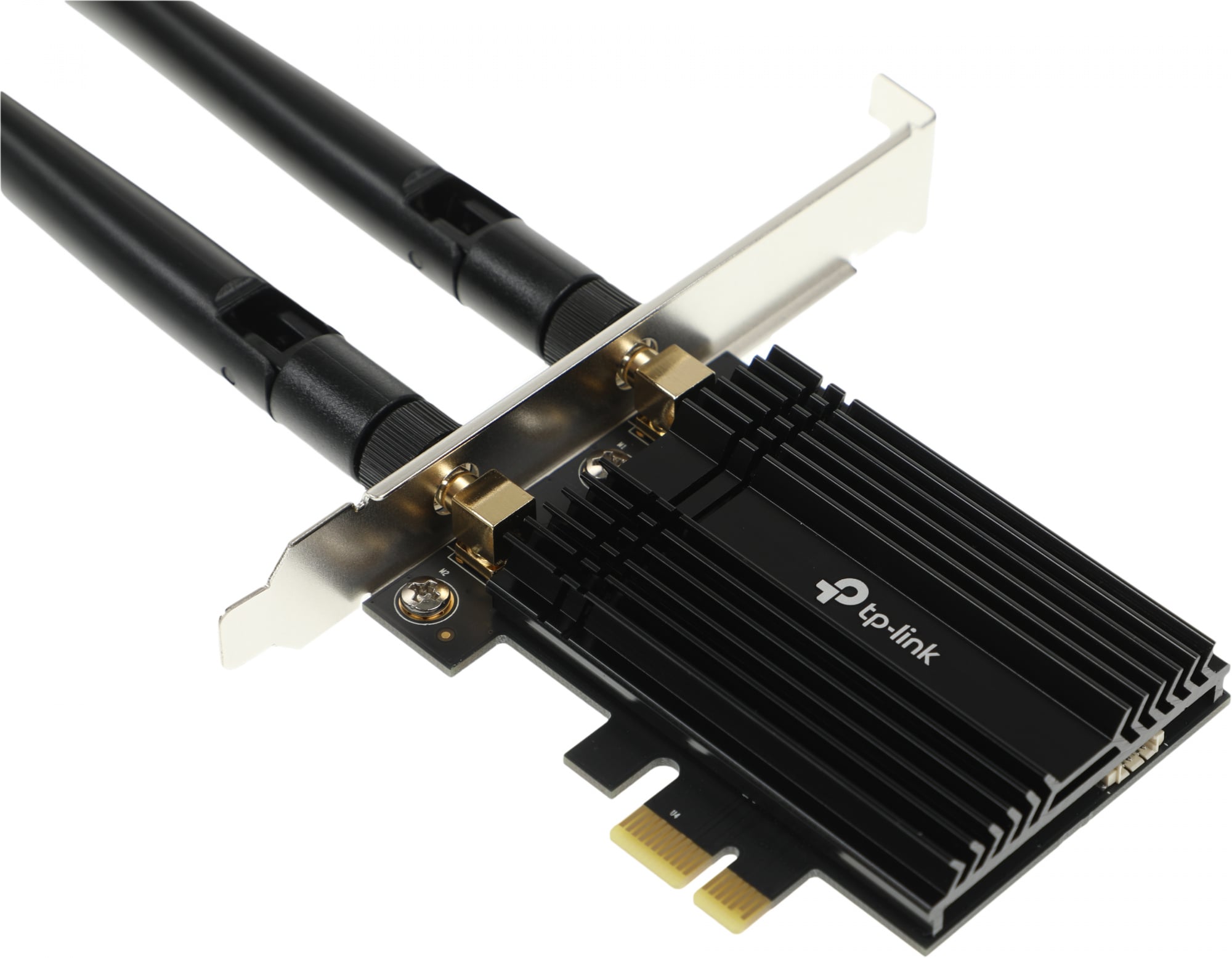 Адаптер Tp-Link ARCHER TX50E 11AX 3000Mbps dual-band PCI-E adapter, 2402Mbps at 5G and 574Mbps at 2.4G, support Bluetooth 5.0, WPA2 encryption, two external Antennas.