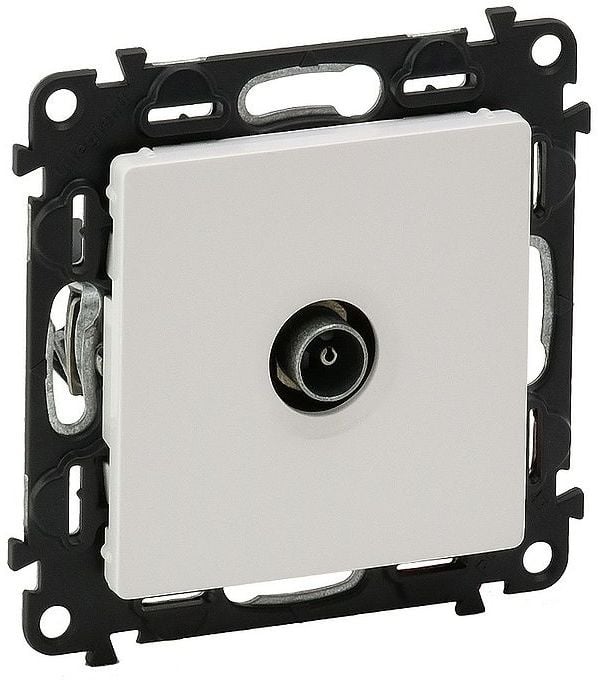 Legrand 753451 Valena LIFE Розетка ТВ c топологией звезда 0-2400 МГц С лицевой  панелью Белая (753451)