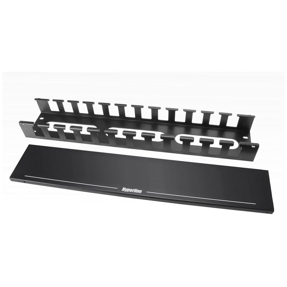 Органайзер Hyperline CM-2U-MLF-COV Кабельный организатор 2U металлический с крышкой, 19", 2U 