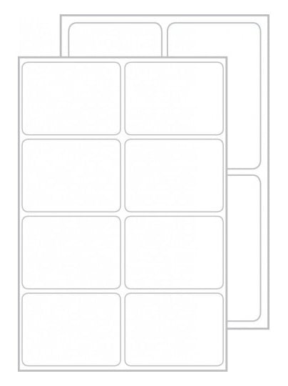 Этикетки Avery Zweckform 62025, 47.5×35 мм, 6 шт/лист, 70 г/м², белые