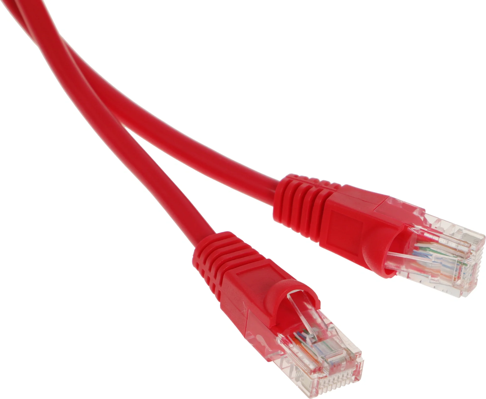 Патч-корд Buro UTP-5E-0.5M-R UTP 4 пары cat.5E CCA molded 0.5м красный  RJ-45 (m)-RJ-45 (m)