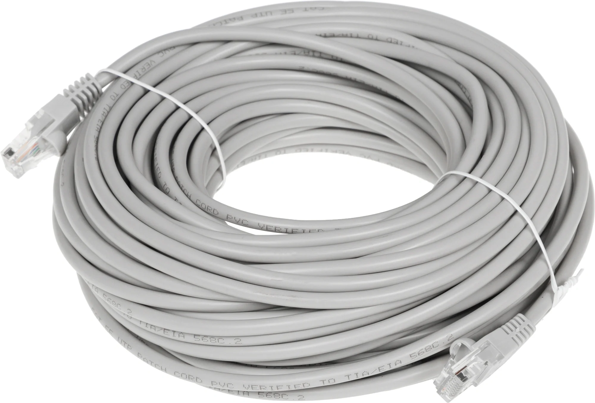 Патч-корд Buro UTP-5E-25M-G UTP 4 пары cat.5E CCA molded 25м серый RJ-45  (m)-RJ-45  (m)