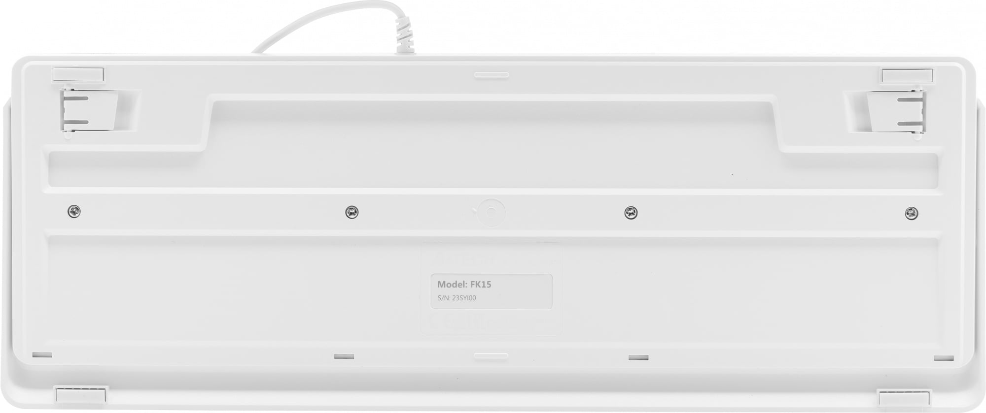 Клавиатура A4Tech FK15 белый USB (FK15 WHITE) кабель 1.5м