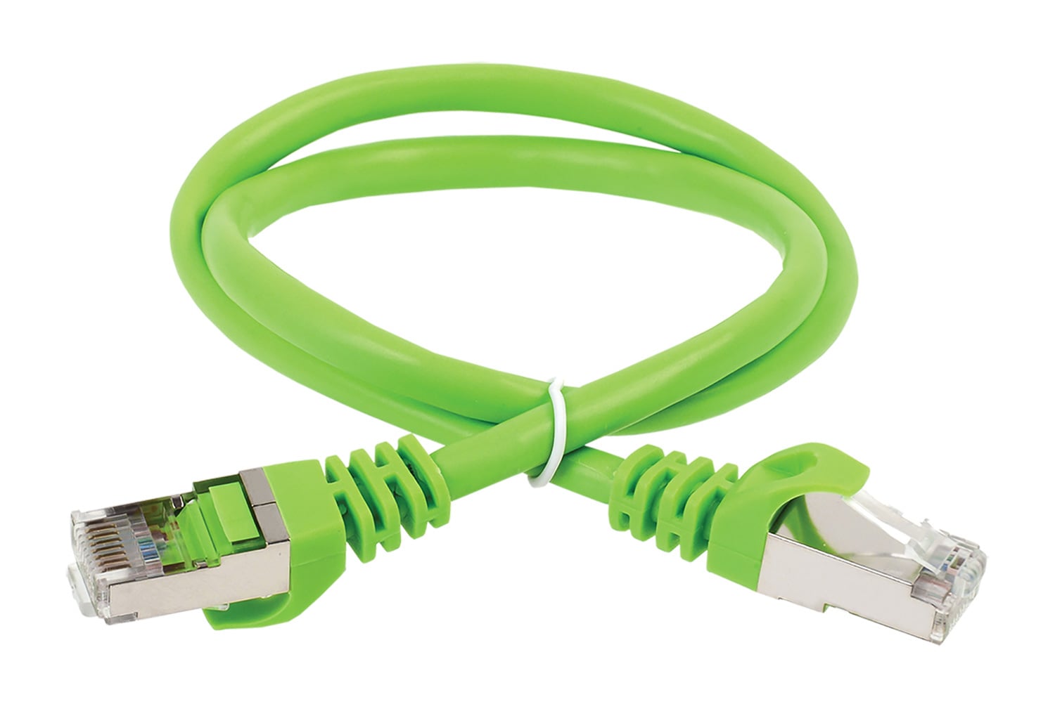 Патч-корд ITK PC02-C5EF-3M FTP RJ-45 вил.-вилка RJ-45 кат.5E  3м  зеленый  ПВХ (уп.:1шт)