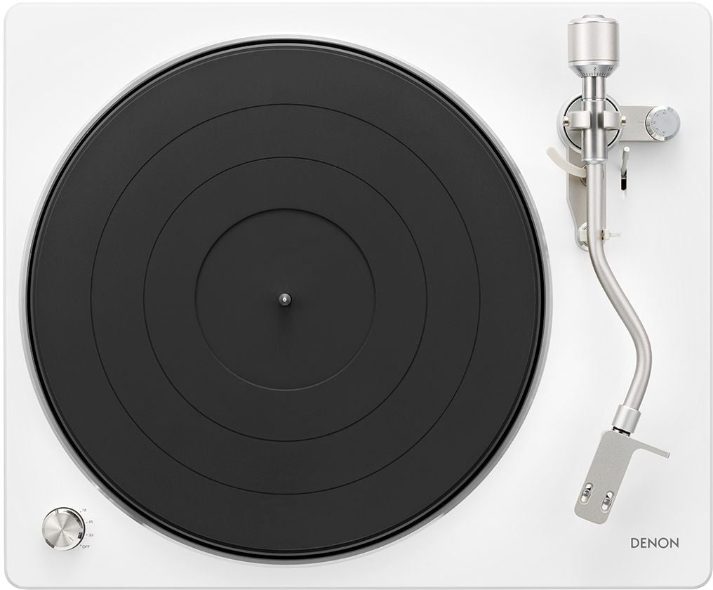 Проигрыватель винила Denon DP400WTEM, DP-400F, частично автоматический, белый