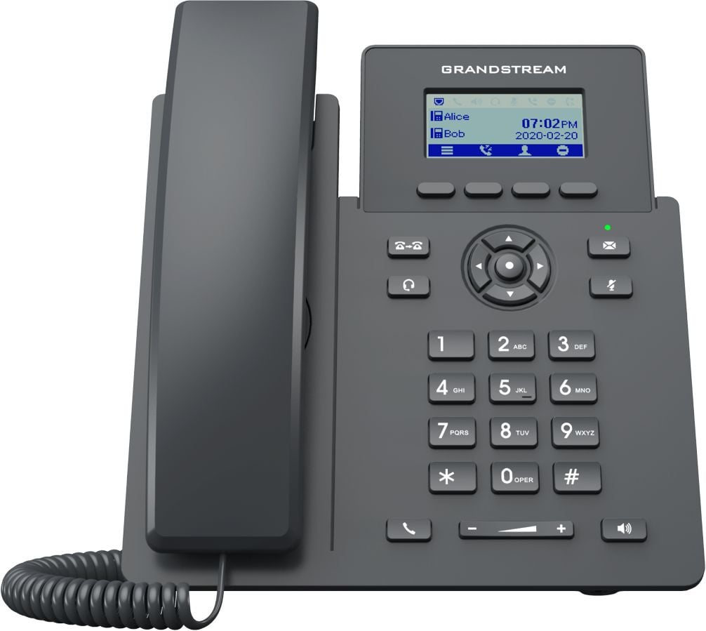 VoIP-телефон Grandstream GRP-2601P, 2 линии, 2 SIP, черный, без БП (GRP-2601P)