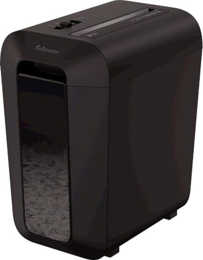 Fellowes Шредер PowerShred LX65 FS-44007(01), черный {DIN P-4,  4х37мм, 8 лст., 17 лтр.,  уничт.: скрепки,скобы,карты}