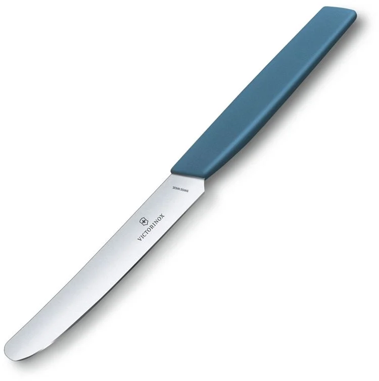 Нож кухонный Victorinox Swiss Modern (6.9006.112) стальной столовый лезв.110мм  прямая заточка синий