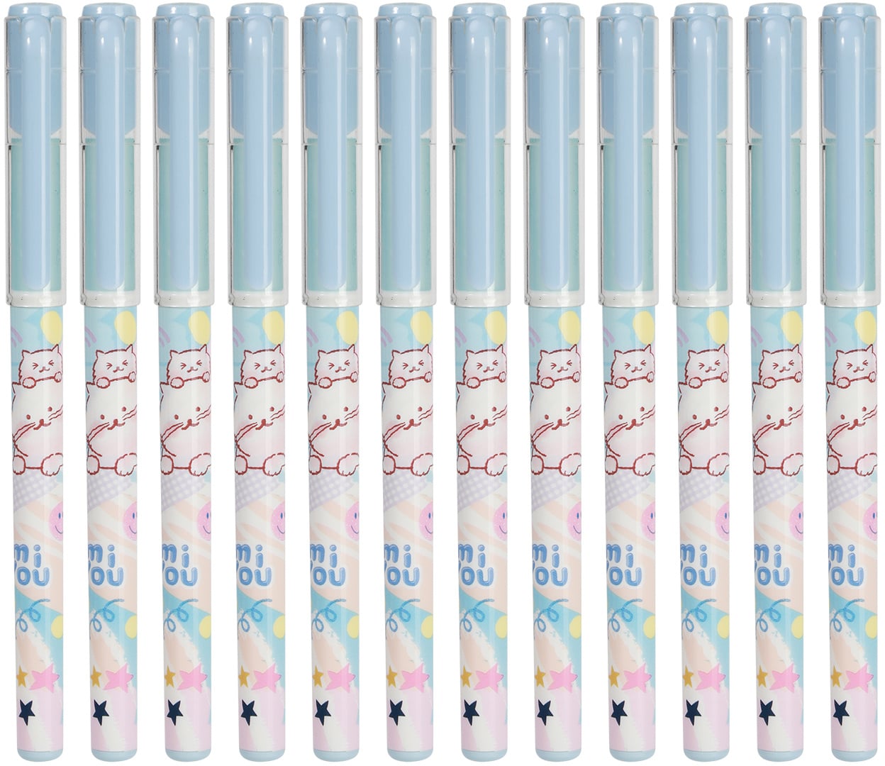 Ручка гелевая Deli MiYou EG15-BL ассорти, d=0.5мм, синие чернила
