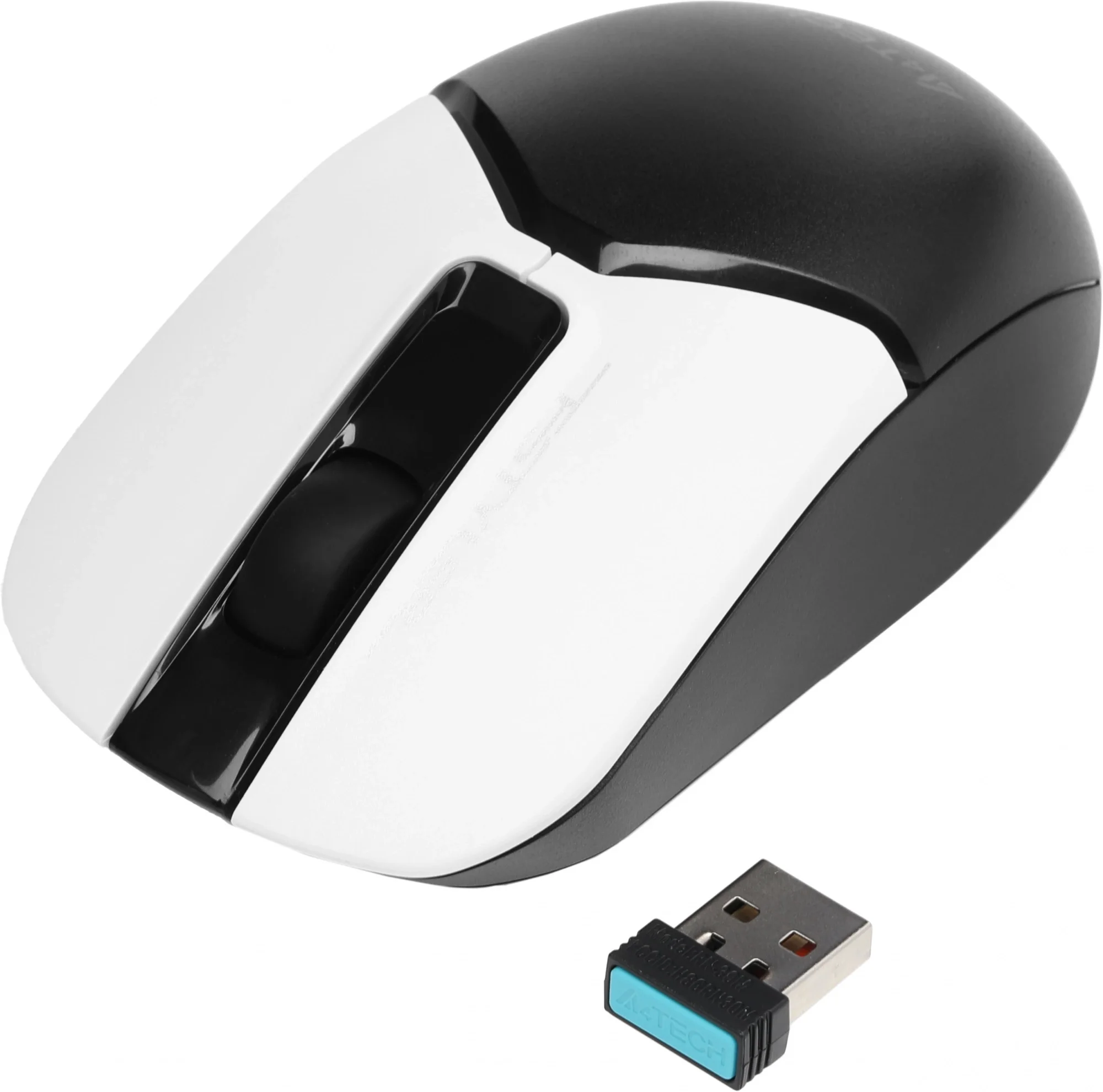Мышь A4Tech Fstyler FB12 белый/черный оптическая 1200dpi беспров. BT/Radio USB 3but (FB12 PANDA)