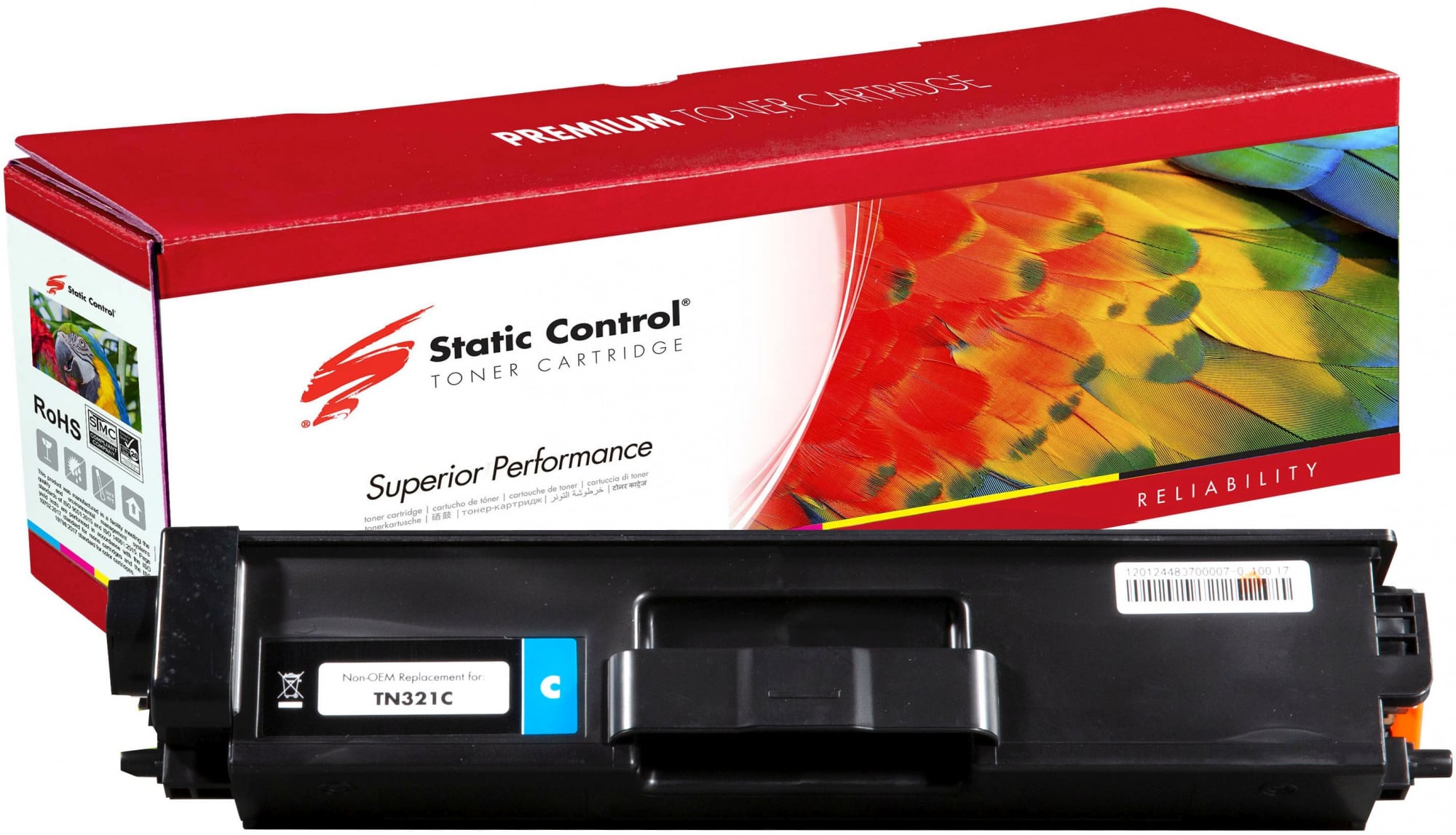 Картридж лазерный Static Control 002-13-R321C TN321C голубой (25000стр.) для Konica Minolta  bizhub  C224/C224e/C284/C28