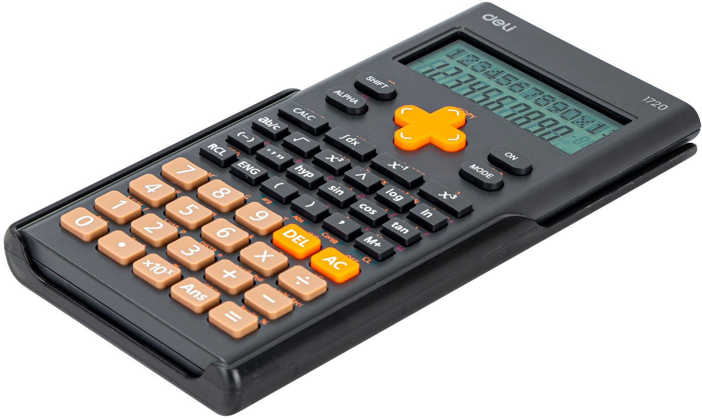 Калькулятор научный  Deli  E1720-black  черный 10+2-разр.