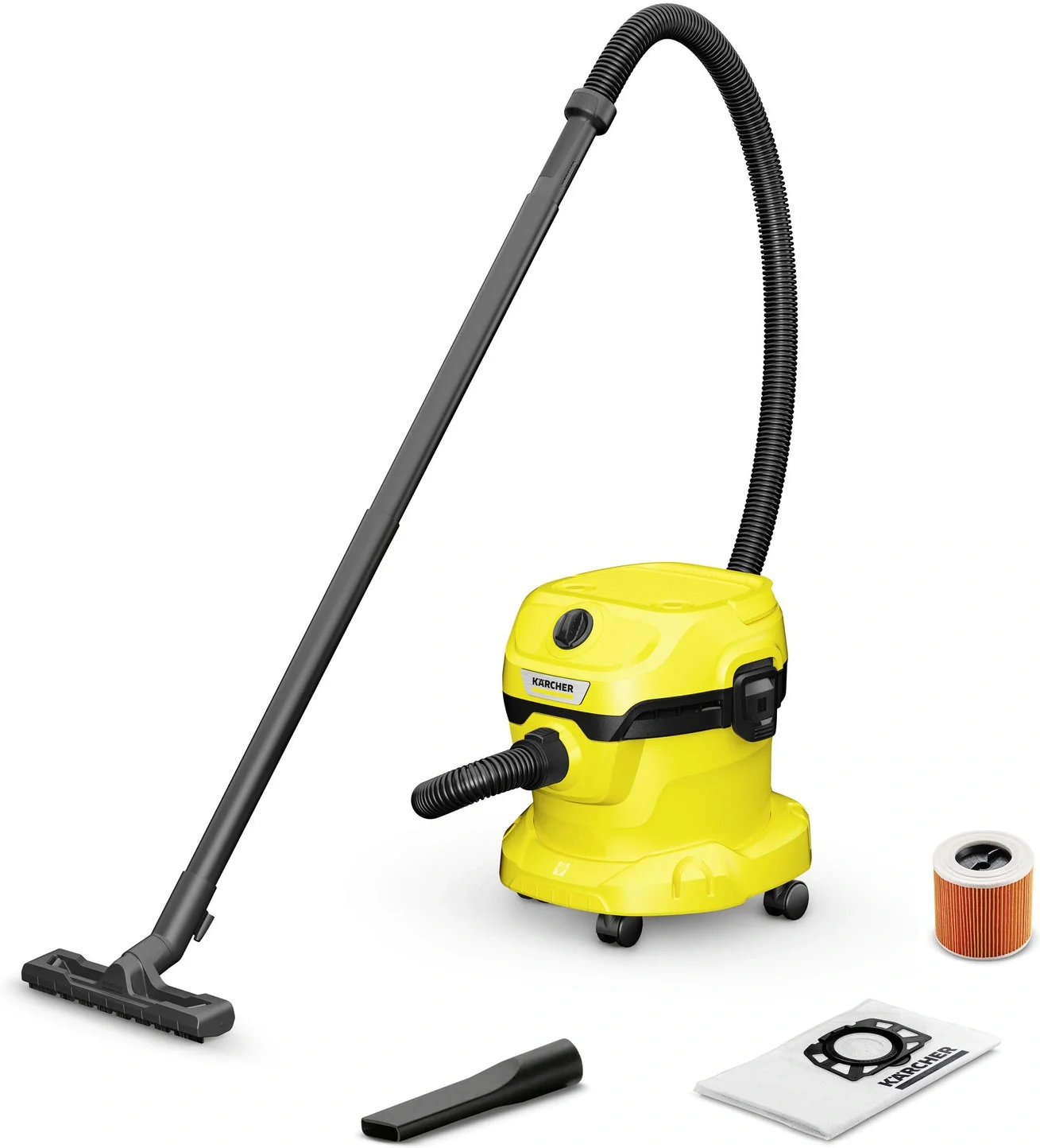 Пылесос Karcher 1.628-015.0, WD 2 Plus, сухая/влажная уборка, 1000 Вт, 12 л
