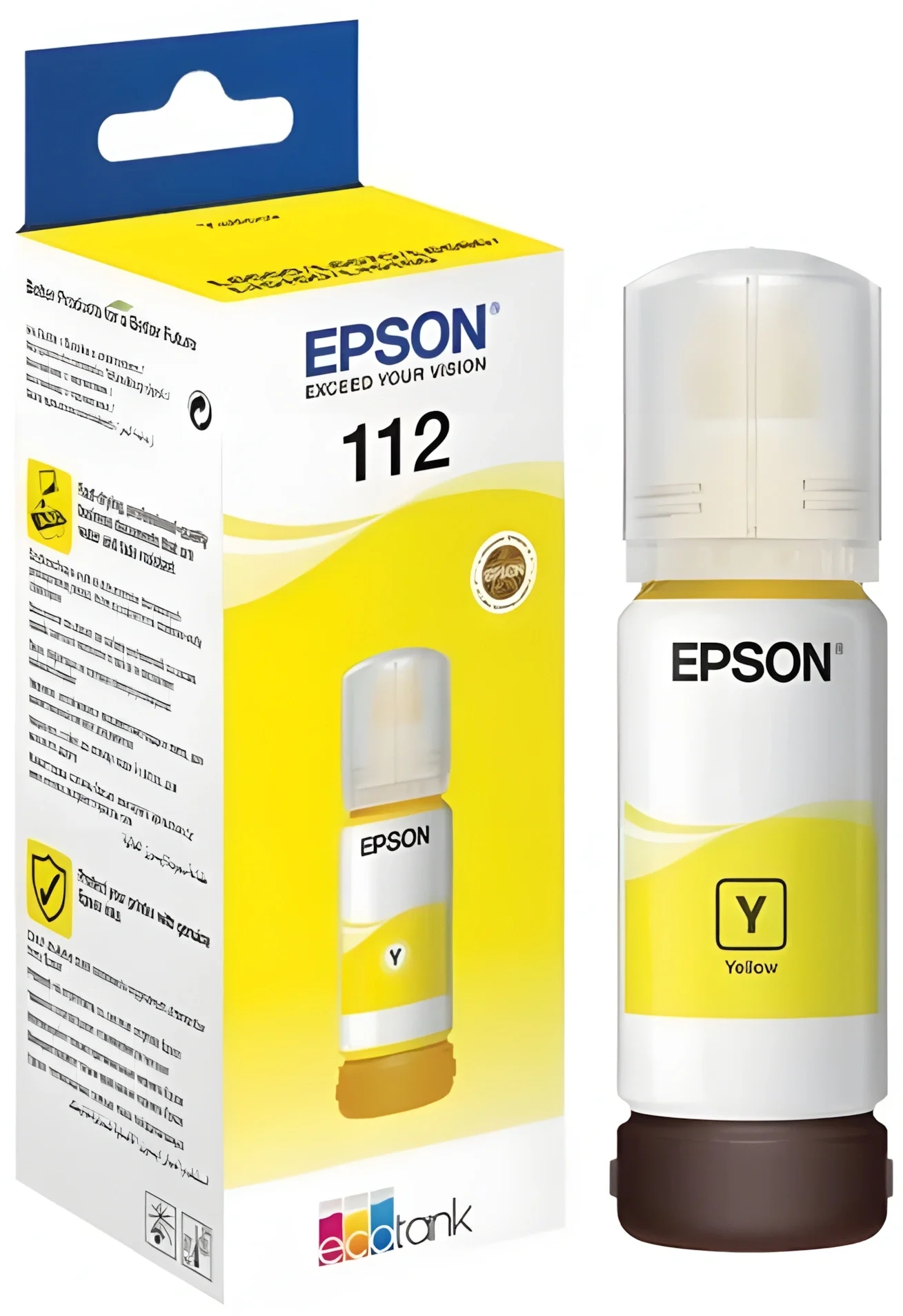 Чернила Epson 112, 70мл, желтый, оригинальные для Epson L6550/L6570/L6580/L15150/L15160 (C13T06C44A)