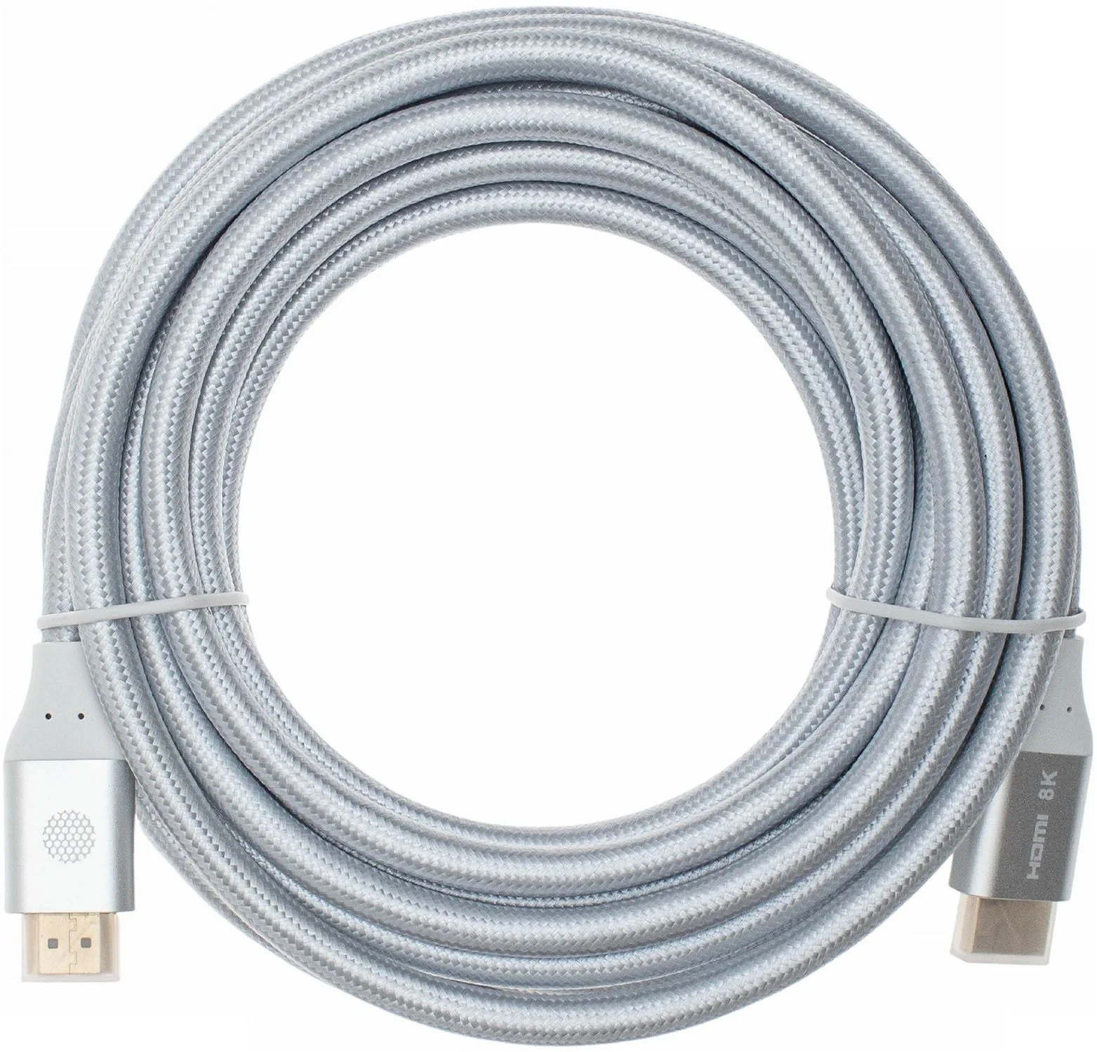 Видео кабель CACTUS - CS-HDMI.2.1, HDMI (M) -> HDMI (M), HDMI 2.1, 4K@120Hz, 48 Гб/с, 5 м, цвет серебристый, CS-HDMI.2.1-5