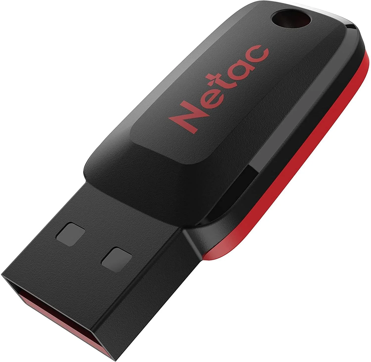 USB накопитель Netac - U197, USB Type A (USB 2.0), 64 ГБ, цвет чёрно-красный, NT03U197N-064G-20BK