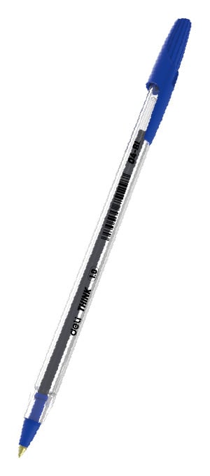 Deli Think <EQ4-BL> Ручка шариковая, синяя (цена за  1шт,  в  уп-ке 50шт)