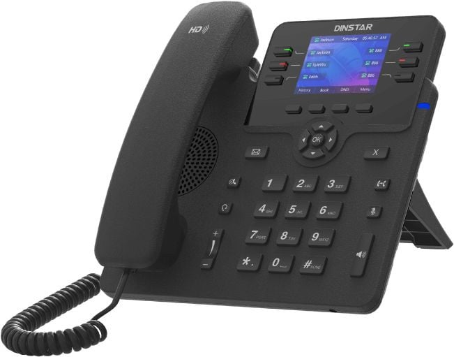 Телефон IP  Dinstar C63GP черный