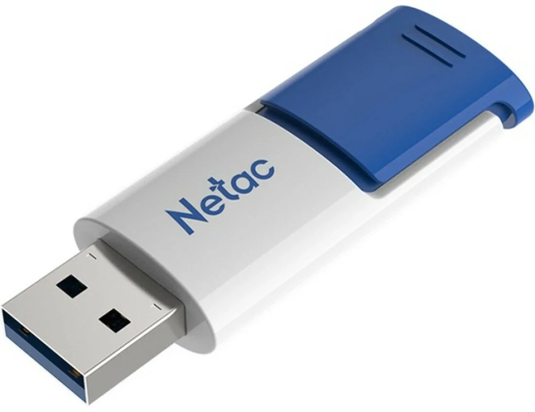 Носитель информации Netac U182 Blue 64GB USB3.2 Flash Drive, retractable (replaced NT03U182N-064G-30BL)