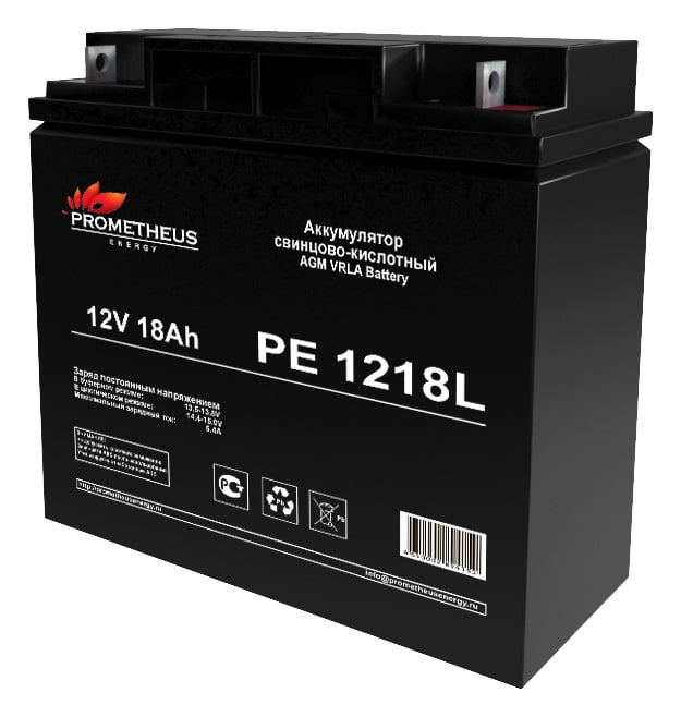 Prometheus Energy PE1218L (12V 18Ah) аккумулятор свинцово-кислотный {срок службы 10 лет}
