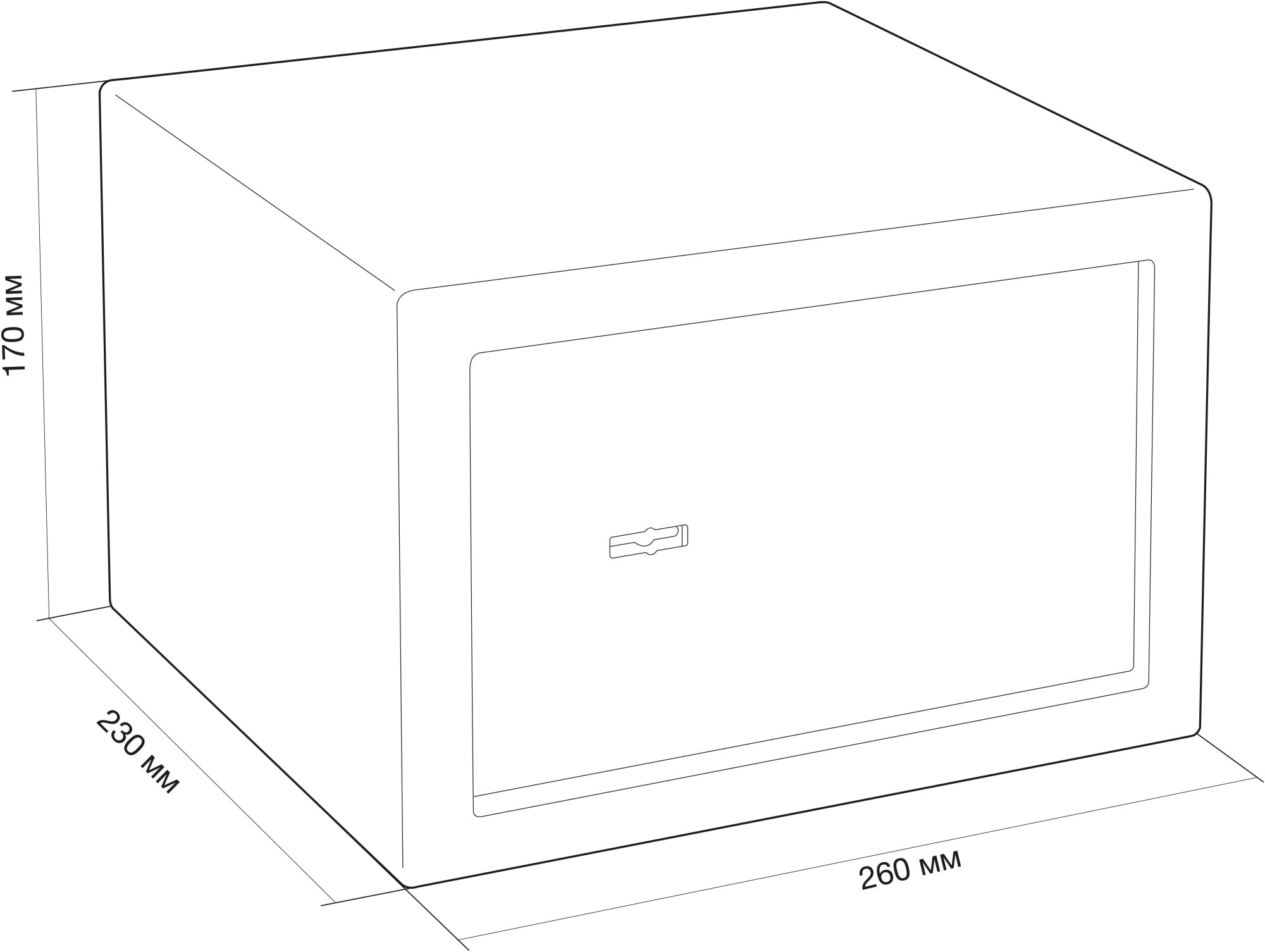 Сейф мебельный Cactus CS-SF-K18L взломостойкий 170x260x230мм ключевой (CS-SF-K18)