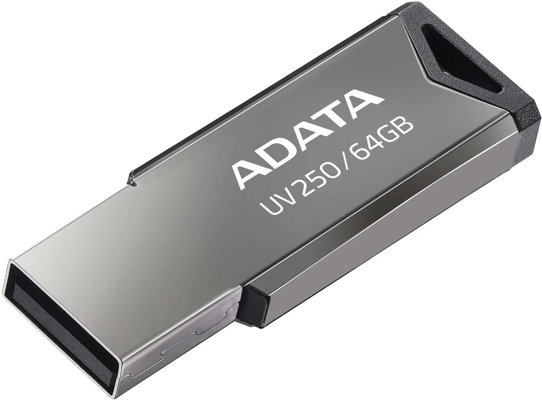 USB накопитель ADATA - UV250, USB Type A (USB 2.0), 64 ГБ, цвет серебристый, AUV250-64G-RBK