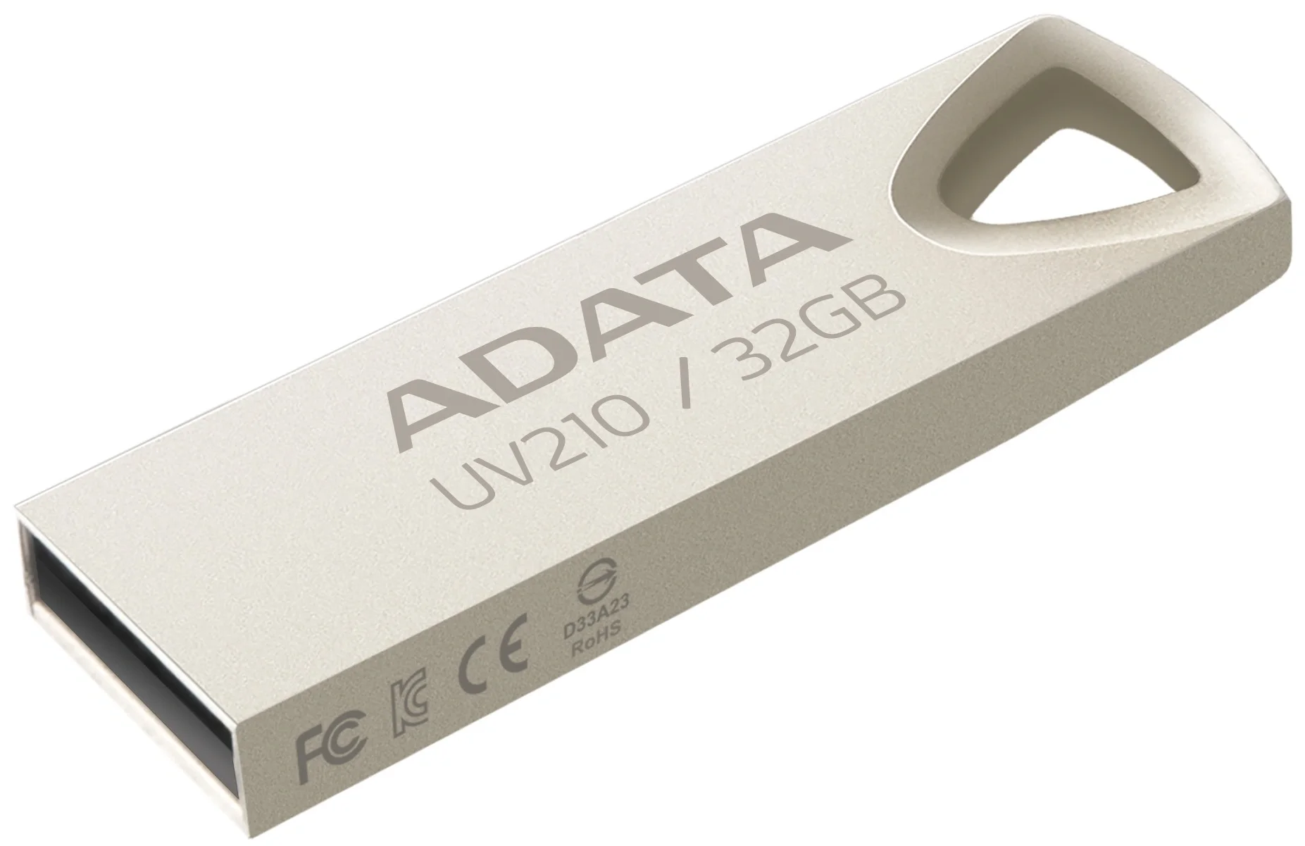 Flash USB Drive(ЮСБ брелок для переноса данных) ADATA 32GB ADATA UV210 USB Flash |AUV210-32G-RGD| USB 2.0, Golden, RTL (965843)
