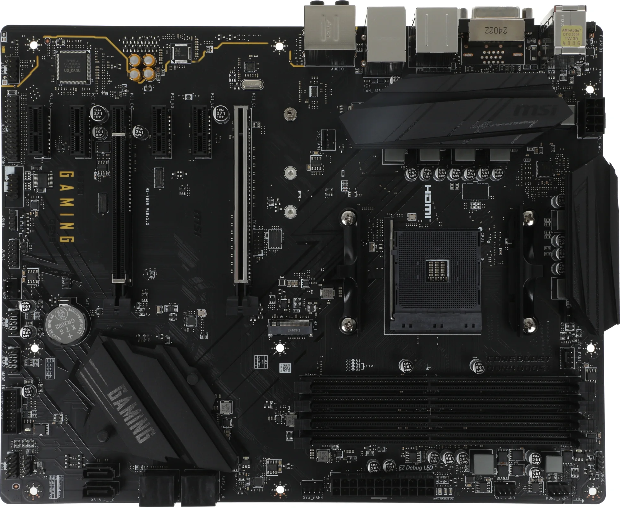 Материнская плата MSI B550 GAMING GEN3, AM4, AMD B550, 4xDDR4, 6xSATA, 1xM.2, 1xPCI-E 3.0 x16, 1xPCI-E 3.0 x4, 1xDVI-D, 1xHDMI, 1x 1Gb LAN, 2xUSB 2.0, 2xUSB 3.2 Gen 1, 2xUSB 3.2 Gen 2, 6x3.5 мм, 7.1, Standard-ATX