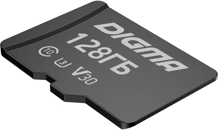 Карта памяти Digma - FCA, microSDXC, write speed 70Mb/s, read speed 90Mb/s, UHS-I Class 3, V30, Class 10, 128GB, DGFCA128A03