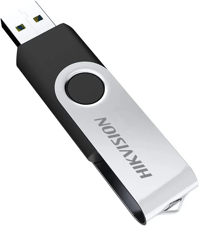 Флешка USB Hikvision M200S (HS-USB-M200S/64G), 64Gb, USB 2.0, R/W 20/10, черный/серебристый