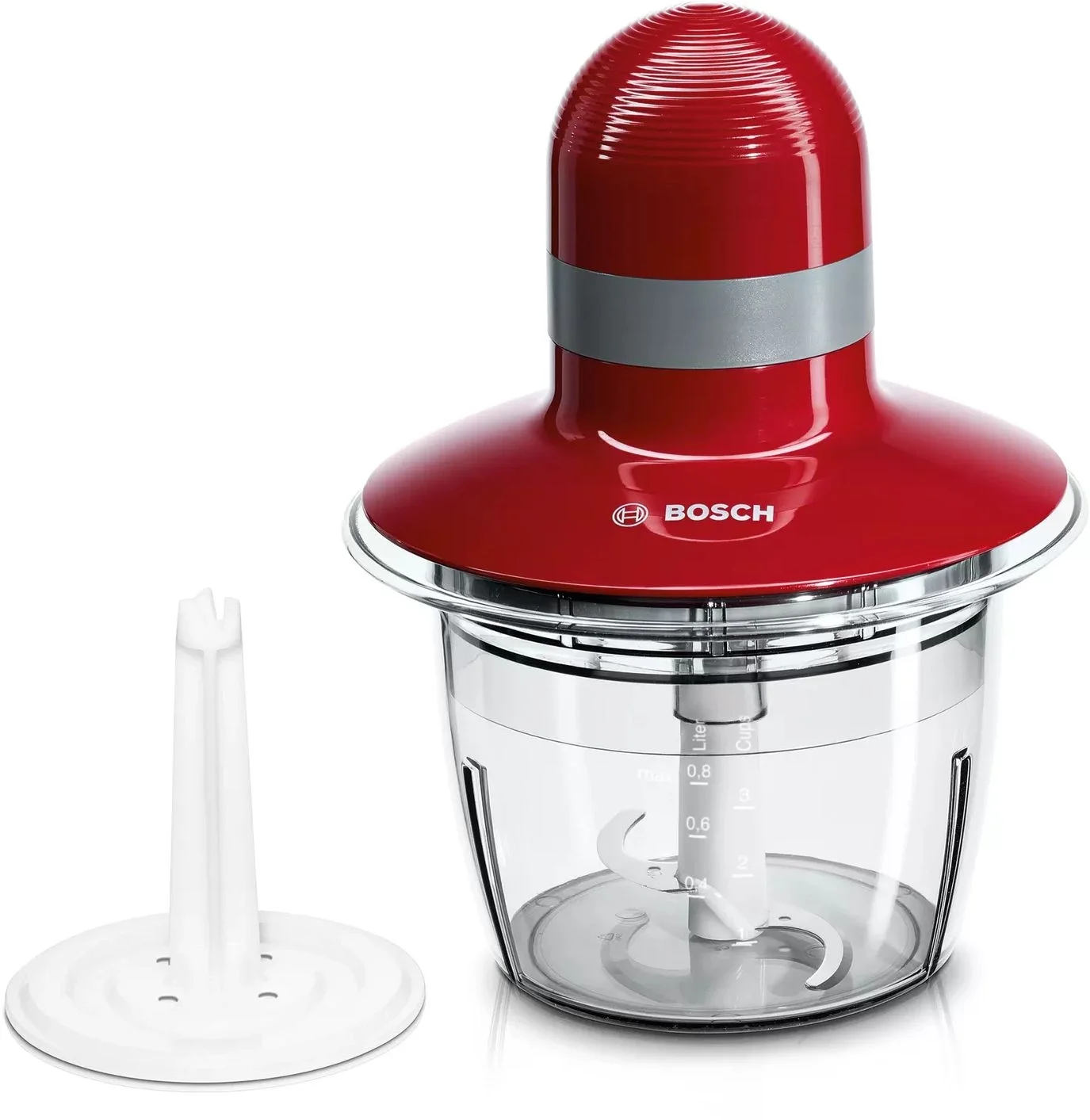 BOSCH Измельчитель электрический MMR08R2 0.8л. 400Вт красный/серый
