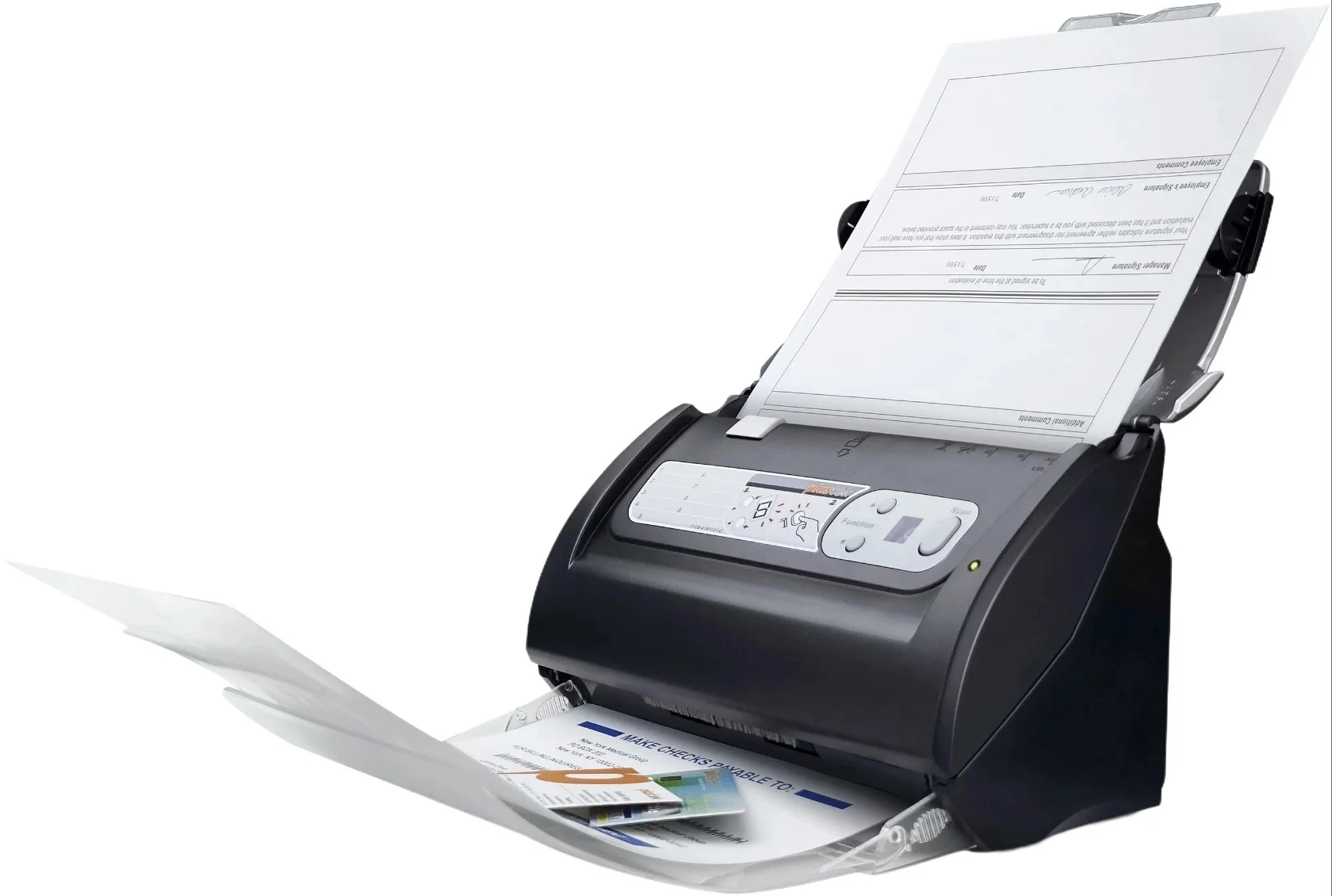 Сканер Plustek - SmartOffice PS188, A4, сканер: протяжный, 30стр/мин, USB, 24bit, цвет серый, 0289TS