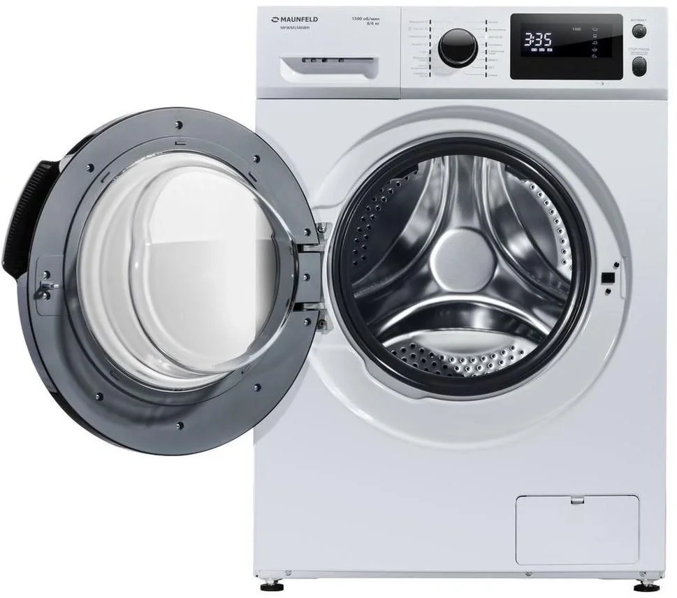 Стиральная машина Maunfeld MFWM1586WH класс: A загр.фронтальная макс.:8кг (с сушкой) белый инвертор