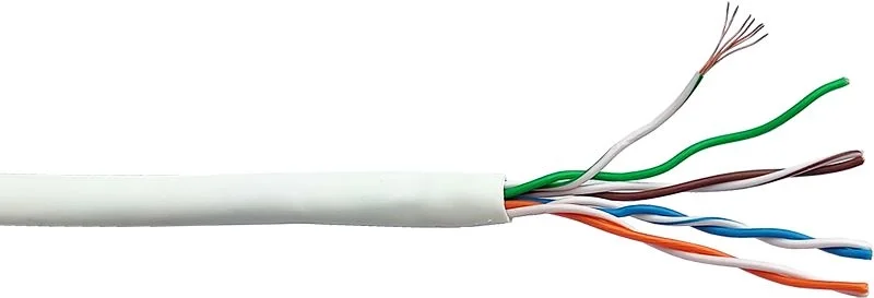 LAN-5EUTP-PT-LSZH-WH Кабель витая пара Lanmaster UTP 4 пар. кат. 5е многожильный AWG24 LSZH 1м (305м) патч-корд. внутренний цвет: белый