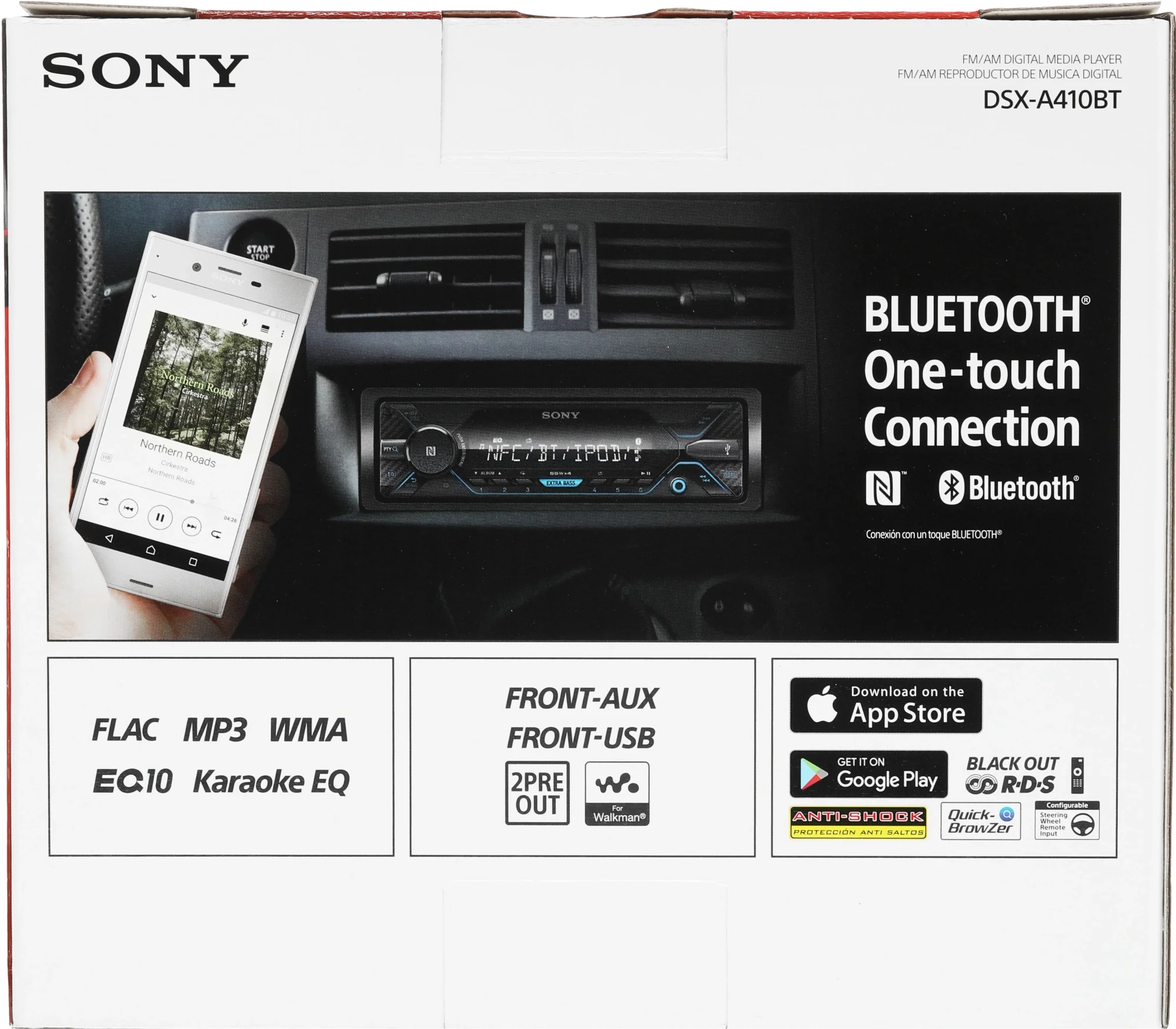 Автомагнитола Sony DSX-A410BT 1DIN 4x55Вт v3.0 RDS