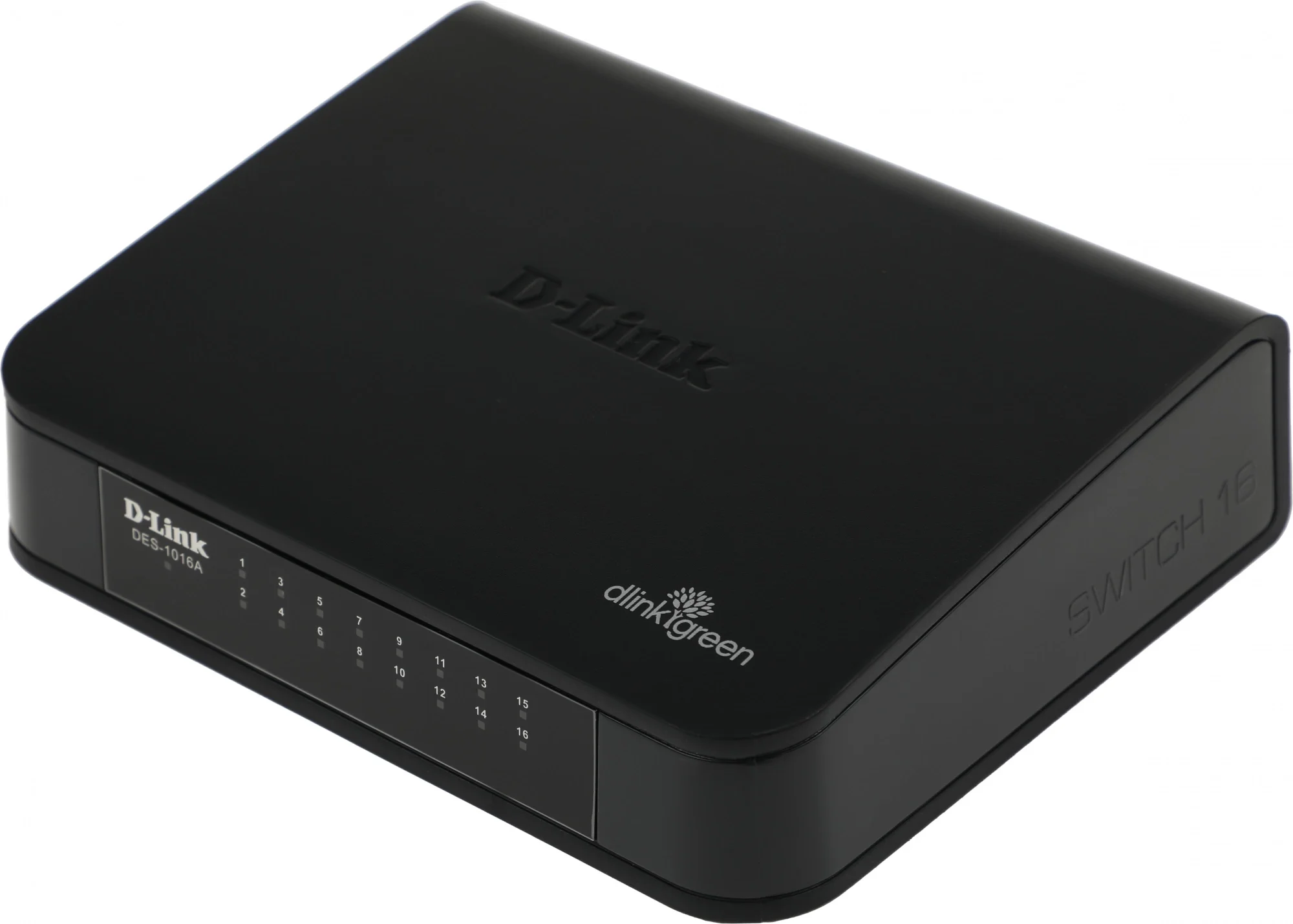 Коммутатор Неуправляемый D-Link - DES-1016A, Layer 1, 16-10/100Mb, настольный/настенный, чёрный, DES-1016A/E2A