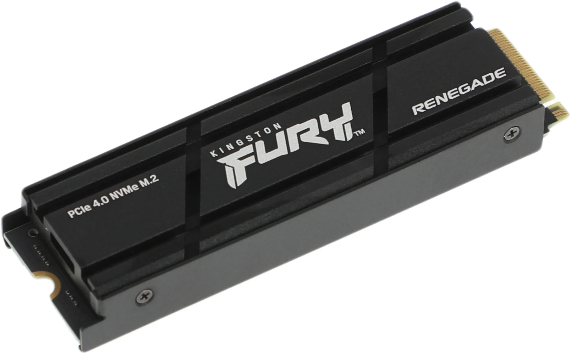 Твердотельный накопитель/ Kingston SSD Fury Renegade, 2000GB, M.2(22x80mm), NVMe, PCIe 4.0 x4, 3D TLC, R/W 7300/7000MB/s, IOPs 1 000 000/1 000 000, DRAM buffer 2048MB, TBW 2000, DWPD 0.55, with Heat Spreader (60 мес)